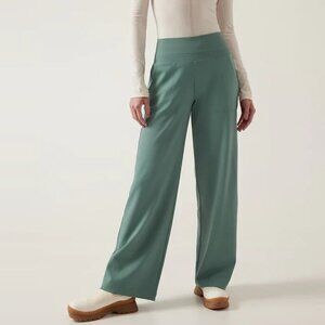 Athleta Venice Wide Leg Pants, Deep Ocean Teal, Size L